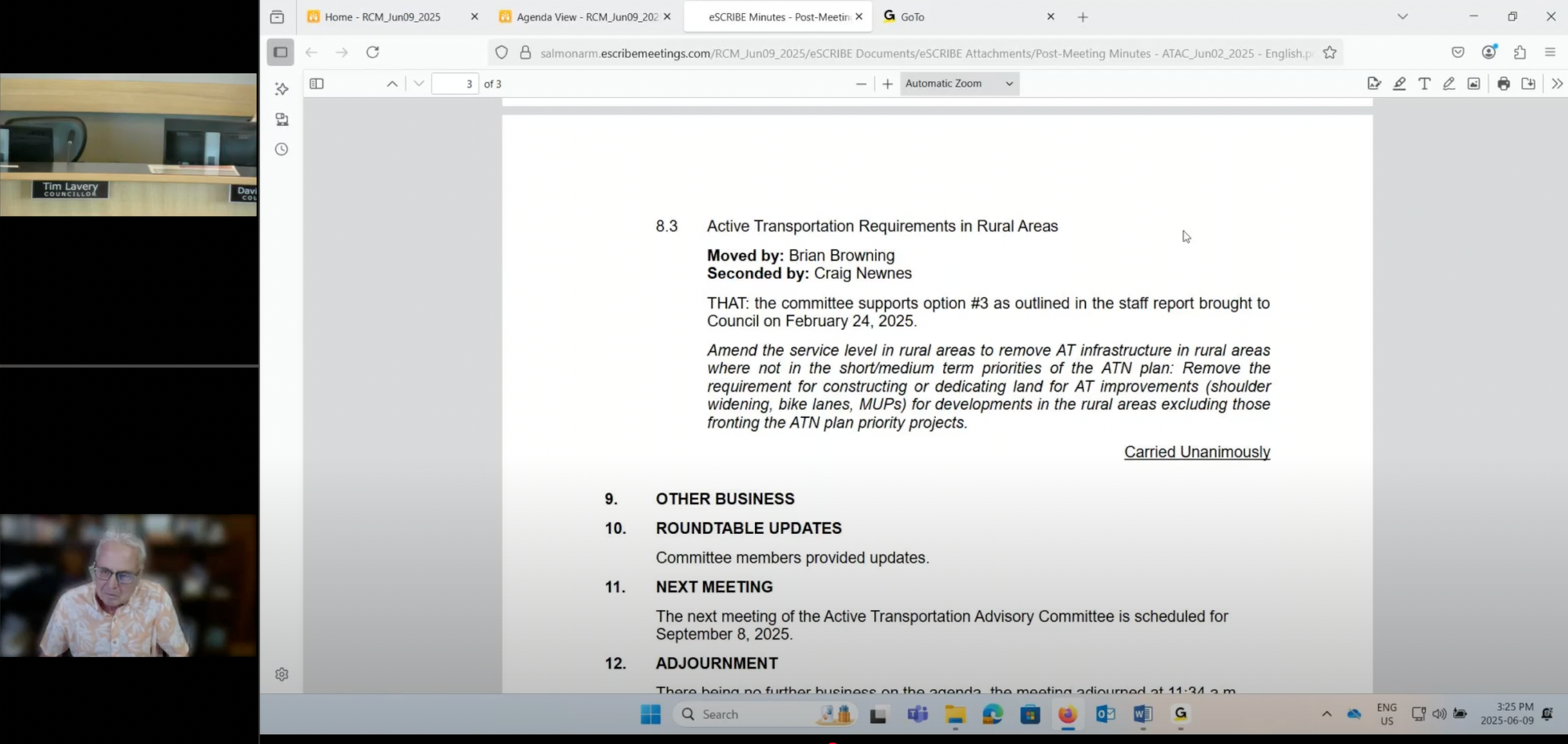 City Council Cliff Notes - June 9, 2025 - Salmon Arm